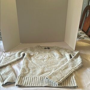 Karl Lagerfeld Light Gray Crew Neck Sweater